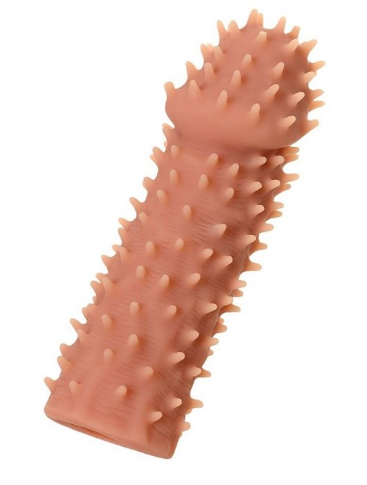 Телесная реалистичная насадка KOKOS Extreme Sleeve 07 с дополнительной стимуляцией - 12,7 см. - KOKOS - в Архангельске купить с доставкой