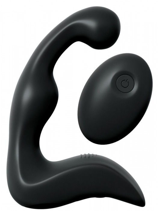 Черный вибромассажер простаты с пультом ДУ Control P-Spot Pro - Pipedream - в Архангельске купить с доставкой