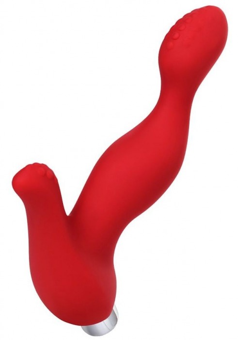 Красный силиконовый вибростимулятор простаты Proman - 12,5 см. - ToyFa - в Архангельске купить с доставкой