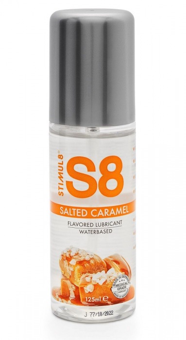Смазка на водной основе S8 Flavored Lube со вкусом соленой карамели - 125 мл. - Stimul8 - купить с доставкой в Архангельске