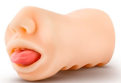 Телесный мастурбатор-ротик с язычком Oral Anne - Blush Novelties - в Архангельске купить с доставкой