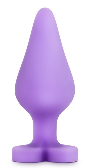 Фиолетовая анальная пробка Naughty Candy Heart Do Me Now - 8,9 см. - Blush Novelties - купить с доставкой в Архангельске