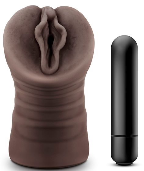 Коричневый мастурбатор-вагина Alexis - Blush Novelties - в Архангельске купить с доставкой