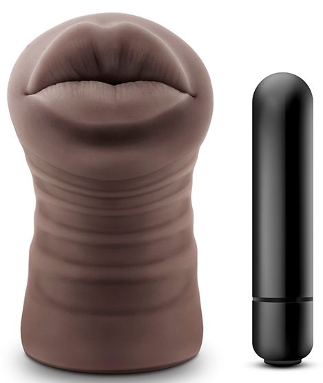 Коричневый мастурбатор-ротик Renee - Blush Novelties - в Архангельске купить с доставкой