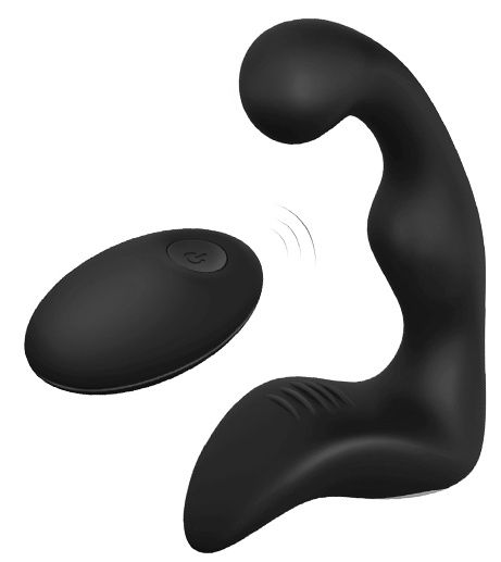 Черный вибромассажер простаты REMOTE BOOTY PLEASER - Dream Toys - в Архангельске купить с доставкой