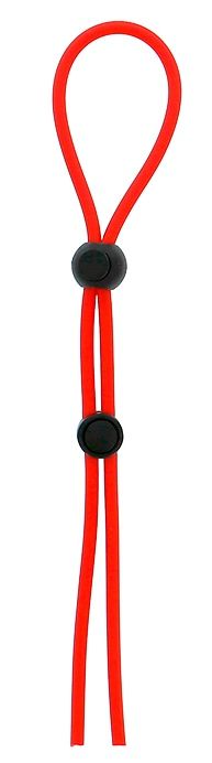 Красное лассо на пенис с двумя бусинами STRETCHY LASSO CAGE - Dream Toys - в Архангельске купить с доставкой