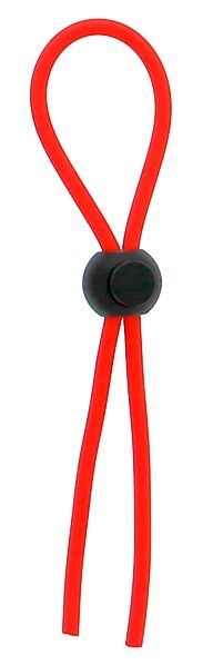 Красное эрекционное лассо с одной бусинкой-утяжкой STRETCHY THICK LASSO - Dream Toys - в Архангельске купить с доставкой