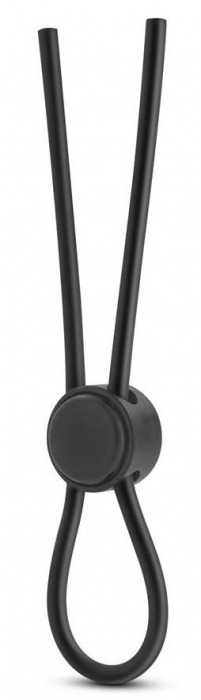 Черное силиконовое лассо на пенис SILICONE LOOP COCK RING - Blush Novelties - в Архангельске купить с доставкой