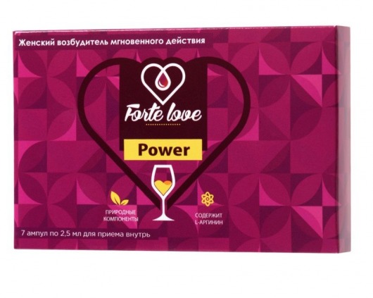 Женский возбудитель мгновенного действия Forte Love Power - 7 ампул (2,5 мл.) - Капиталпродукт - купить с доставкой в Архангельске