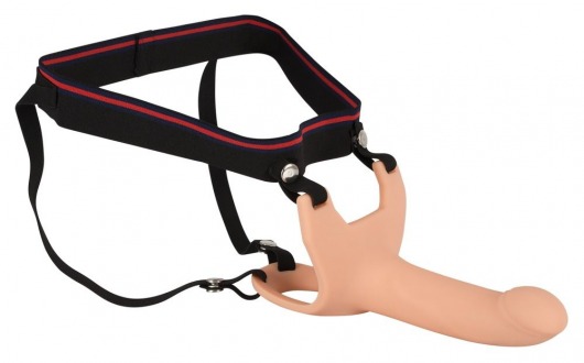 Силиконовый полый страпон на ремнях Silicone Strap-on - 16 см. - Orion - купить с доставкой в Архангельске