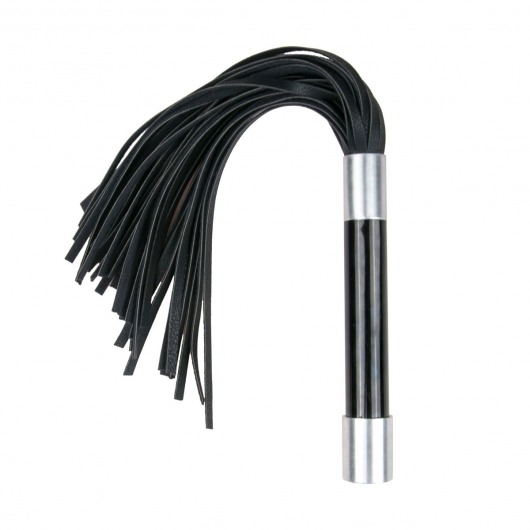 Черная плеть Easytoys Flogger With Metal Grip - 38 см. - Easy toys - купить с доставкой в Архангельске