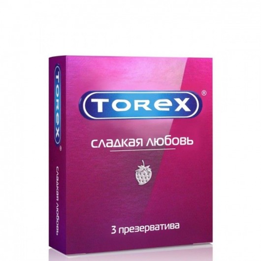 Презервативы Torex  Сладкая любовь  с ароматом клубники - 3 шт. - Torex - купить с доставкой в Архангельске