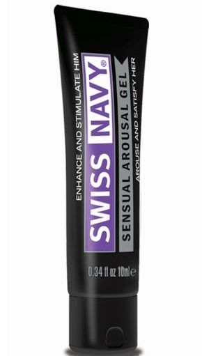 Возбуждающий гель-лубрикант на водной основе Sensual Arousal Lubricant - 10 мл. - Swiss navy - купить с доставкой в Архангельске