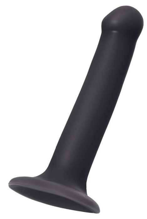 Черный фаллос на присоске Silicone Bendable Dildo M - 18 см. - Strap-on-me - купить с доставкой в Архангельске