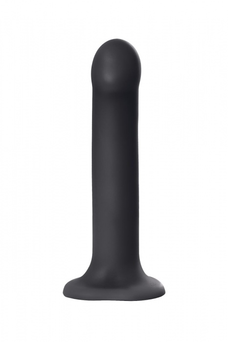Черный фаллос на присоске Silicone Bendable Dildo L - 19 см. - Strap-on-me - купить с доставкой в Архангельске