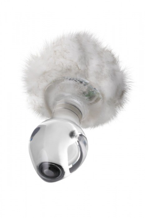 Стеклянная анальная втулка с хвостиком - 9,5 см. - Sexus - купить с доставкой в Архангельске