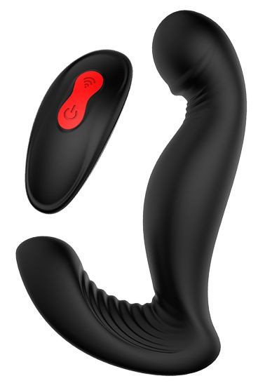 Черный вибромассажер простаты SWIRLING P-PLEASER - Dream Toys - в Архангельске купить с доставкой
