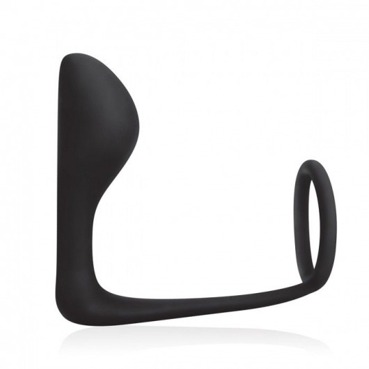 Стимулятор простаты с фиксацией эрекционным кольцом Prostate Gear - BlueLine - в Архангельске купить с доставкой
