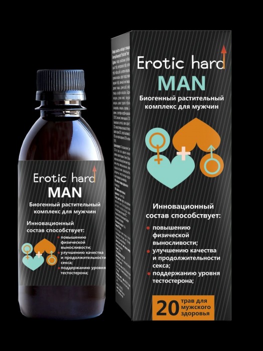 Мужской биогенный концентрат для усиления эрекции Erotic hard Man - 250 мл. - Erotic Hard - купить с доставкой в Архангельске