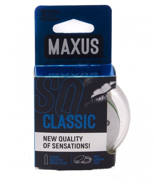 Классические презервативы в пластиковом кейсе MAXUS Classic - 3 шт. - Maxus - купить с доставкой в Архангельске