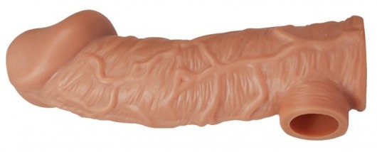 Телесная насадка на фаллос с фиксацией мошонки EXTREME SLEEVE - 15,6 см. - KOKOS - в Архангельске купить с доставкой