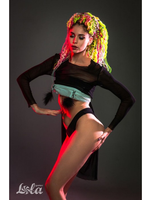 Зажимы на соски с черным пухом Euphoric - Lola Games - купить с доставкой в Архангельске