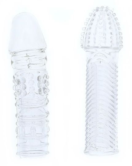 Комплект из 2 прозрачных насадок на пенис PENIS EXTENDER PACK - Dream Toys - в Архангельске купить с доставкой
