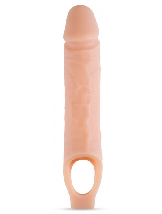 Телесный реалистичный фаллоудлинитель 10 Inch Silicone Cock Sheath Penis Extender - 25,4 см. - Blush Novelties - в Архангельске купить с доставкой