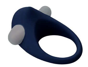 Гладкое синее эрекционное виброкольцо STIMU RING - Dream Toys - в Архангельске купить с доставкой