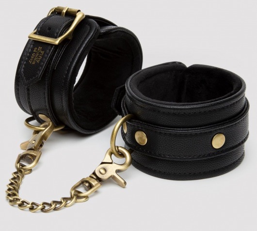 Черные оковы на ноги Bound to You Faux Leather Ankle Cuffs - Fifty Shades of Grey - купить с доставкой в Архангельске