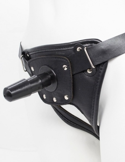 Черный пояс для насадок CLASS STRAP Restyling - LOVETOY (А-Полимер) - купить с доставкой в Архангельске