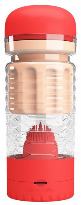 Вибромастурбатор-вагина Emily в красной колбе - Baile - в Архангельске купить с доставкой