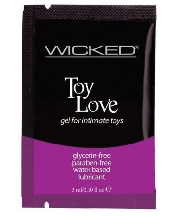 Лубрикант на водной основе для использования с игрушками WICKED Toy Love - 3 мл. - Wicked - купить с доставкой в Архангельске