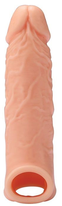 Телесная насадка EXTENDER WITH BALL STRAP 6.5 - 17 см. - Dream Toys - в Архангельске купить с доставкой