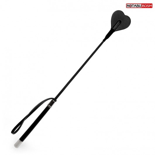 Черный стек с наконечником-сердечком - 54 см. - Notabu - купить с доставкой в Архангельске