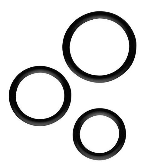 Набор из 3 эрекционных колец SILICONE COCKRINGS - Dream Toys - в Архангельске купить с доставкой