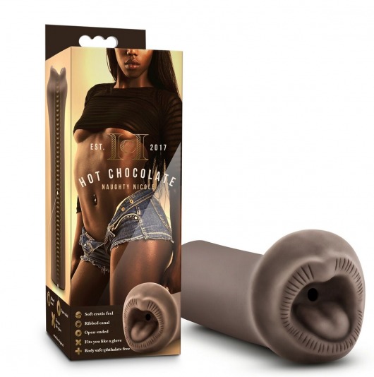 Коричневый мастурбатор-ротик Naughty Nicole - Blush Novelties - в Архангельске купить с доставкой