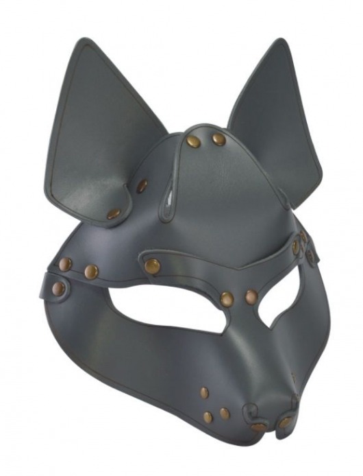 Серая маска Wolf с клепками - Sitabella - купить с доставкой в Архангельске