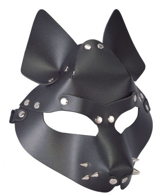 Черная маска Wolf с шипами - Sitabella - купить с доставкой в Архангельске
