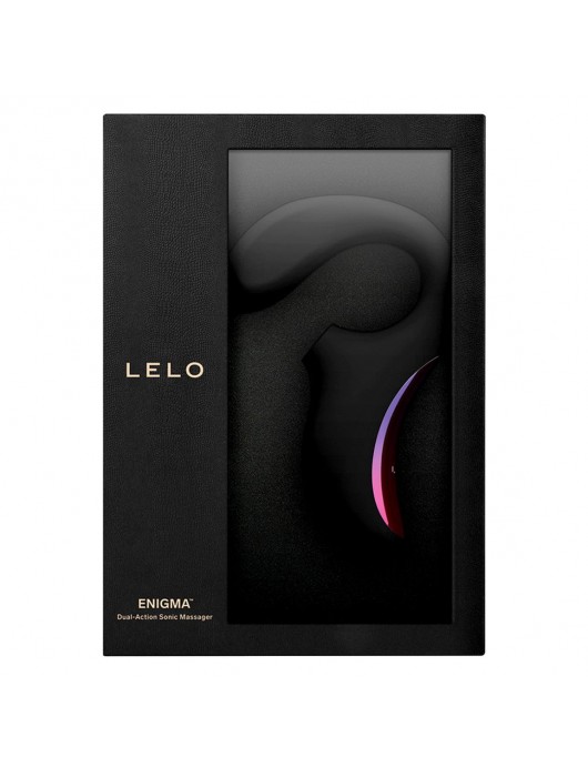 Черный вакуумный стимулятор ENIGMA с отростком - Lelo