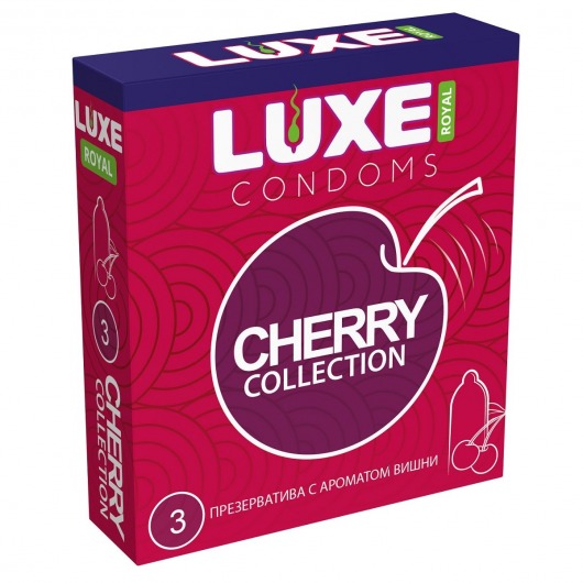 Презервативы с ароматом вишни LUXE Royal Cherry Collection - 3 шт. - Luxe - купить с доставкой в Архангельске