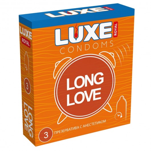 Презервативы с продлевающим эффектом LUXE Royal Long Love - 3 шт. - Luxe - купить с доставкой в Архангельске