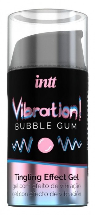 Жидкий интимный гель с эффектом вибрации Vibration! Bubble Gum - 15 мл. - INTT - купить с доставкой в Архангельске