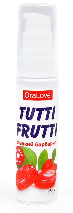 Гель-смазка Tutti-frutti со вкусом барбариса - 30 гр. - Биоритм - купить с доставкой в Архангельске