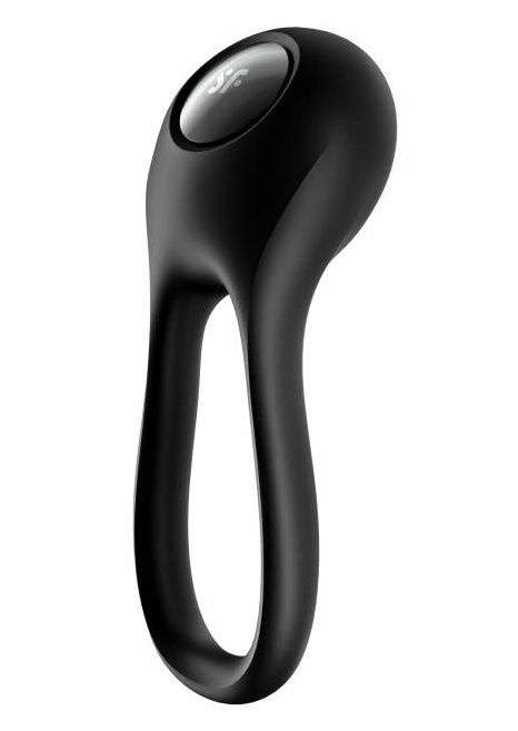 Черное эрекционное виброкольцо Majestic Duo - Satisfyer - в Архангельске купить с доставкой