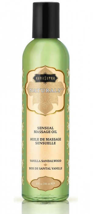 Массажное масло Naturals Vanilla Sandalwood с ароматом ванили и сандала - 236 мл. - Kama Sutra - купить с доставкой в Архангельске
