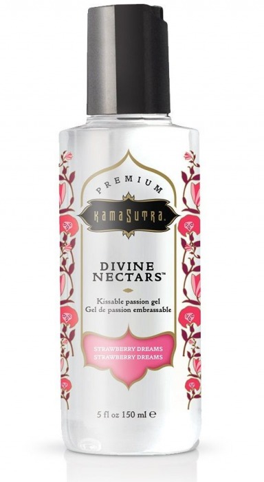 Гель-лубрикант на водной основе Divine Nectars Strawberry Dream с ароматом клубники - 150 мл. - Kama Sutra - купить с доставкой в Архангельске