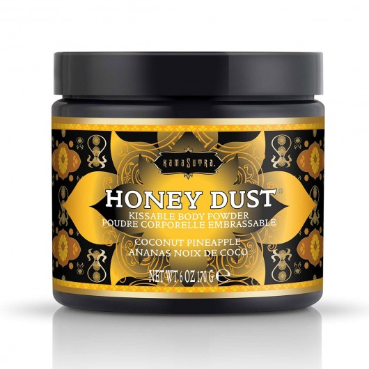 Пудра для тела Honey Dust Body Powder с ароматом кокоса и ананаса - 170 гр. - Kama Sutra - купить с доставкой в Архангельске
