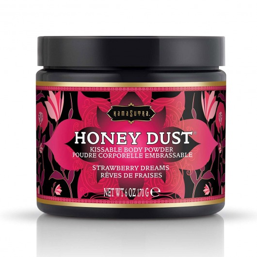Пудра для тела Honey Dust Body Powder с ароматом клубники - 170 гр. - Kama Sutra - купить с доставкой в Архангельске