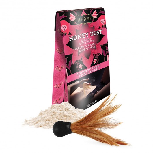 Пудра для тела Honey Dust Body Powder с ароматом клубники - 28 гр. - Kama Sutra - купить с доставкой в Архангельске